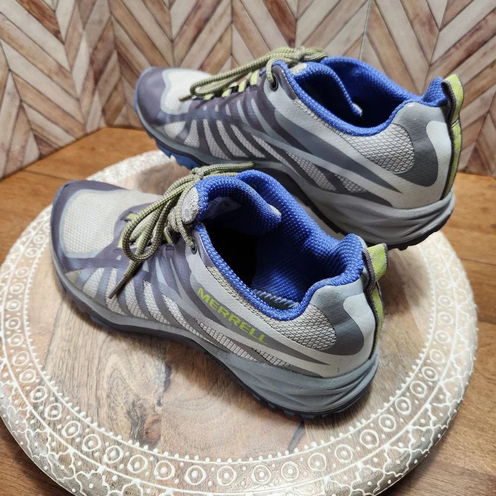 Merrell Gray & Blue Siren Edge Q2‎ Hiking/Running Shoes Women's Size 8